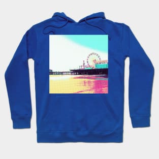 Prismatic Dots Santa Monica Pier Hoodie